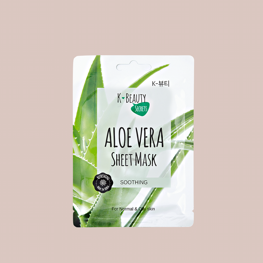K-Beauty Secrets Aloe Vera Sheet Mask - huden